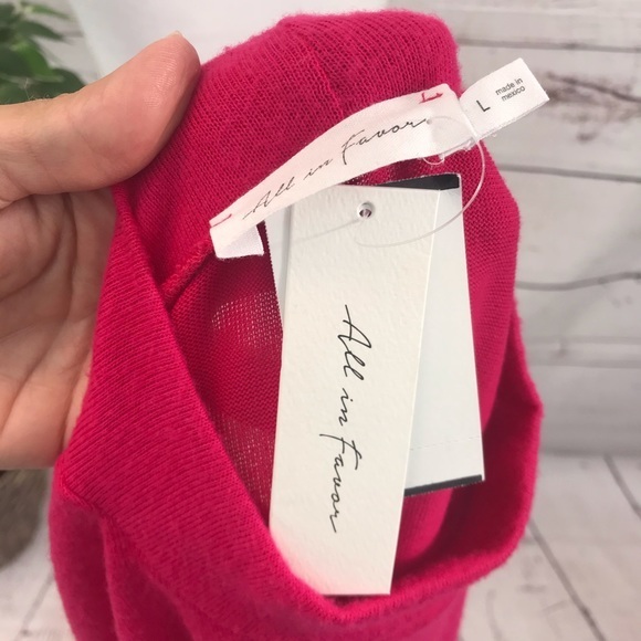 💋ALL IN FAVOR BRIGHT ROSE SHIRT NWT - Picture 9 of 10